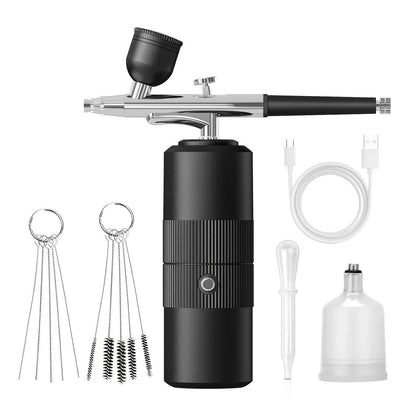 Pink Portable Wireless Airbrush Kit, Versatile for Nail Art, Painting, Makeup, and Model Making V1232-MJYSPJ002