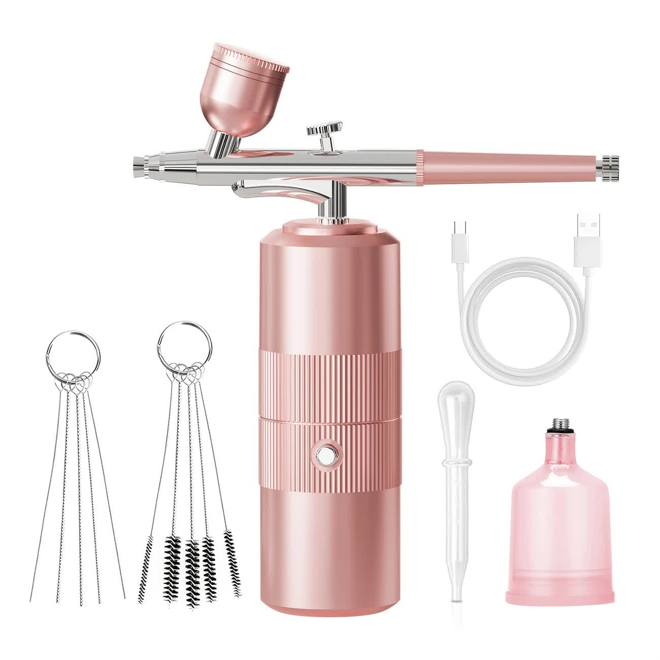 Green Portable Wireless Airbrush Kit, Versatile for Nail Art, Painting, Makeup, and Model Making V1232-MJYSPJ003