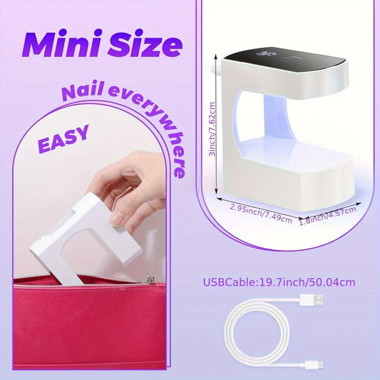 Mini Nail Lamp: Portable, Fast-Drying, Enjoy DIY Nail Fun On-the-Go V1232-MNMJD001