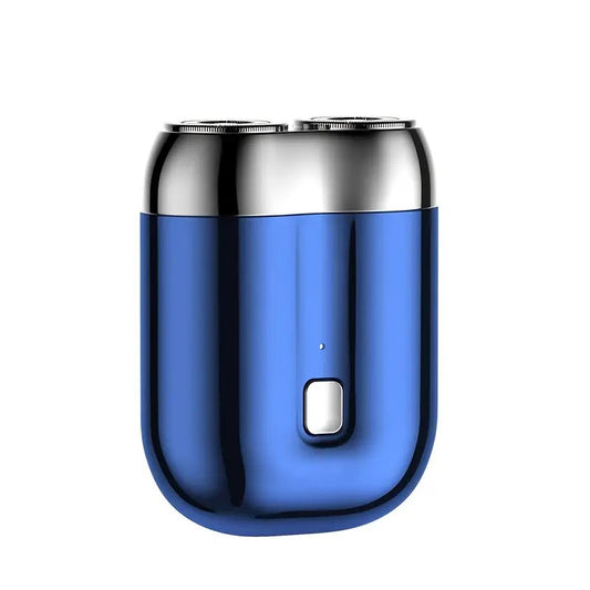 Blue Men's Mini Electric Shaver, with USB-C Fast Charging, detachable dual-head system, portable design ideal V1232-MNTXD001