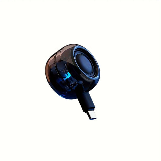 Mini portable speaker with Type-C interface, plug-and-play without charging. Wired connection compatible with V1232-MNXYX001
