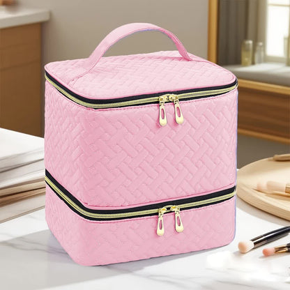 BLACK Double-layer woven storage, scientifically organized with large capacity-Professional Nail Tool V1232-MQSNB001