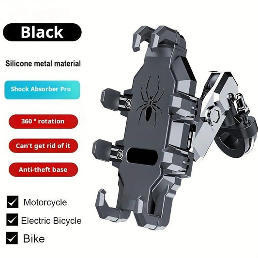 Shockproof Phone Mount, Compatible with Bicycles/Motorcycles/Scooters/ATVs, 720-Degree Rotation Anti-Shake, V1232-MTCSJZJ001