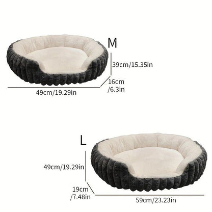 Pet owners are searching: Winter thick rabbit fur pet bed, ultimate cold-proof warmth solution(brown NO:M) V1232-MW003