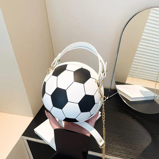 Soccer Theme Ladies Handbag, PU Material, Hand Carry Shoulder Crossbody Three Ways, Daily Outing Versatile V1232-NB-ZQ-001
