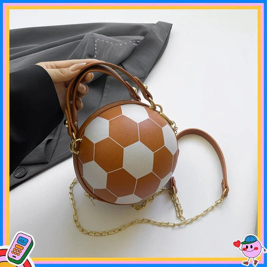 Soccer Theme Ladies Handbag, PU Material, Hand Carry Shoulder Crossbody Three Ways, Daily Outing Versatile V1232-NB-ZQ-004