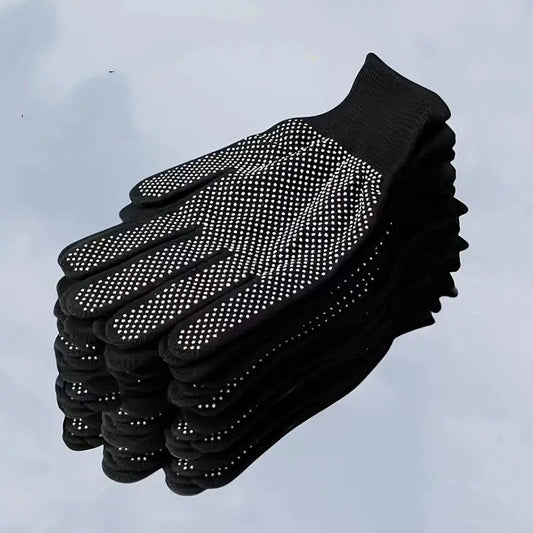 10 pairs Nylon Dot Grip Work Gloves - 13-Gauge PVC Dots Safety Gloves for Construction, Electrical & V1232-NLDZST001