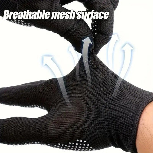 10 pairs Nylon Dot Grip Work Gloves - 13-Gauge PVC Dots Safety Gloves for Construction, Electrical & V1232-NLDZST001