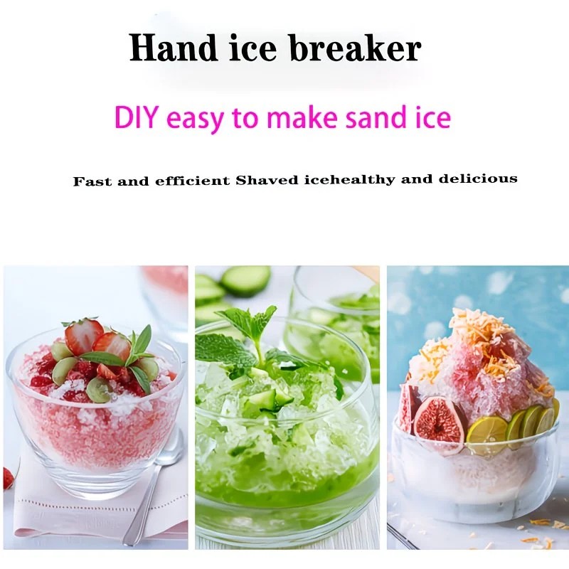 1 Multi-Function Shaved Ice Machine and Snow Ice Maker - Compact Manual Ice Shaver with Smoothie and V1232-PBJ001