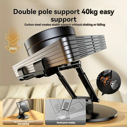 All-round Rotation, Rock-solid on Desktop -- Free Height Adjustment, One Stand for All Scenarios V1232-PBZJ001