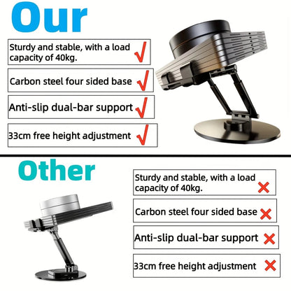 All-round Rotation, Rock-solid on Desktop -- Free Height Adjustment, One Stand for All Scenarios V1232-PBZJ001