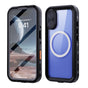 iPhone 16 Waterproof Phone Case IP68 Drop Protection Snow Dust Resistant with Lanyard for Swimming Skiing Off V1232-PGSJFSK003