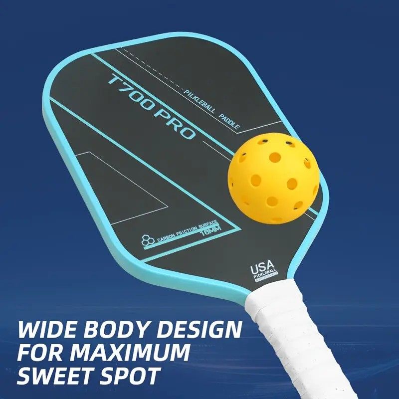 1PCS T700 PRO Carbon Fiber Pickleball Paddle: 8.0oz Lightweight Wide Body Control Paddle for Beginners & V1232-PKQP001