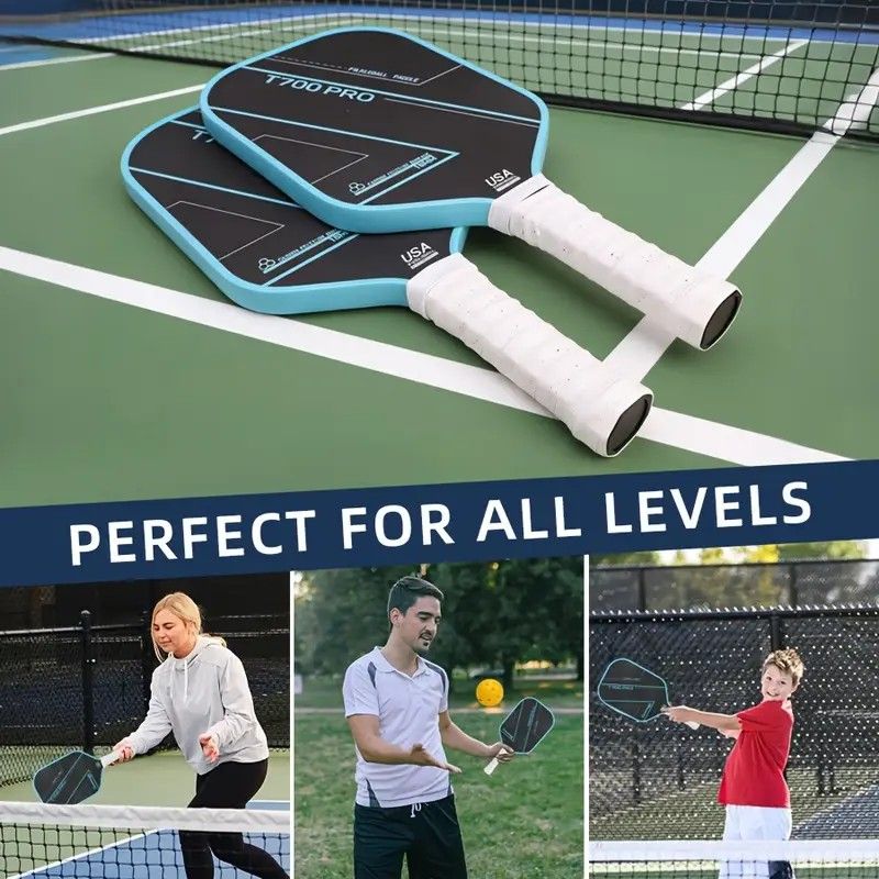 1PCS T700 PRO Carbon Fiber Pickleball Paddle: 8.0oz Lightweight Wide Body Control Paddle for Beginners & V1232-PKQP001
