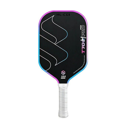 T700 Carbon Fiber Pickleball Paddle 16mm Core Lightweight Single Paddle with Polymer Honeycomb Core(BLACK+RED) V1232-PKQPP002