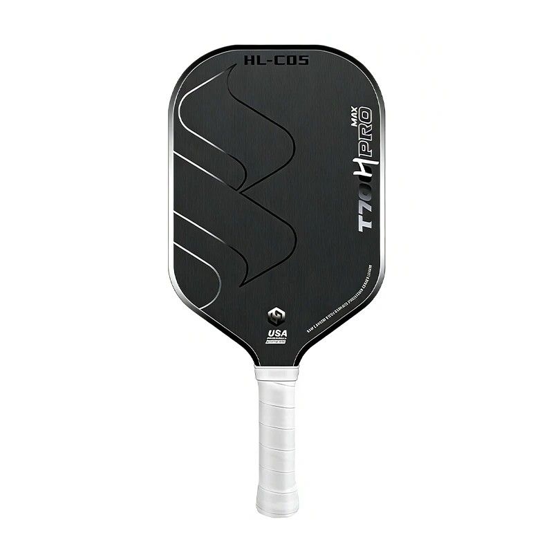 T700 Carbon Fiber Pickleball Paddle 16mm Core Lightweight Single Paddle with Polymer Honeycomb Core(bluish V1232-PKQPP003