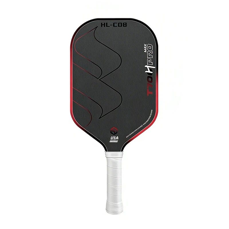T700 Carbon Fiber Pickleball Paddle 16mm Core Lightweight Single Paddle with Polymer Honeycomb Core(Pink blue) V1232-PKQPP004