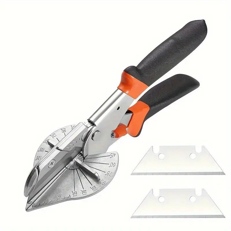 Multi-Angle Cutting Shear, Woodworking Precision Tool, 135-Degree Adjustable, Imported Steel, DIY & Trim V1232-QDJ001