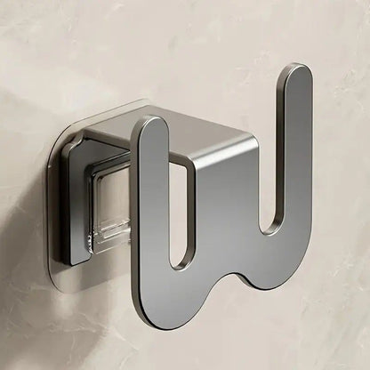 2-Pack Gun Gray No-Drill Slipper Rack, Space-Saving Wall Storage, Ideal for Dry & Tidy Bathrooms V1232-QGSXJ001