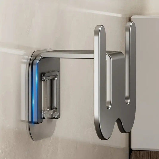 2-Pack Gun Gray No-Drill Slipper Rack, Space-Saving Wall Storage, Ideal for Dry & Tidy Bathrooms V1232-QGSXJ001