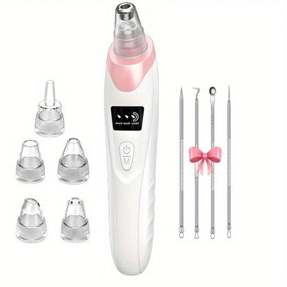 Blackhead Cleansing Device: 5 Nozzles for Full Face, 3 Suction Levels for Targeted Cleansing V1232-QHTY001