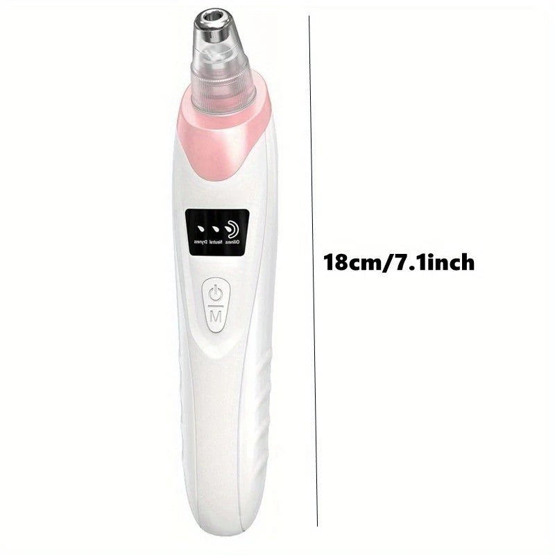 Blackhead Cleansing Device: 5 Nozzles for Full Face, 3 Suction Levels for Targeted Cleansing V1232-QHTY001