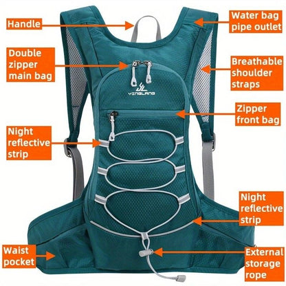 Lightweight Trail Running Hydration Backpack, Cycling Hiking Mountaineering Backpack, Night-Reflective V1232-QLXBB004