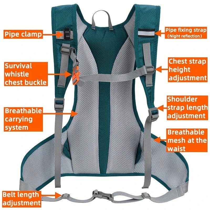 Lightweight Trail Running Hydration Backpack, Cycling Hiking Mountaineering Backpack, Night-Reflective V1232-QLXBB004