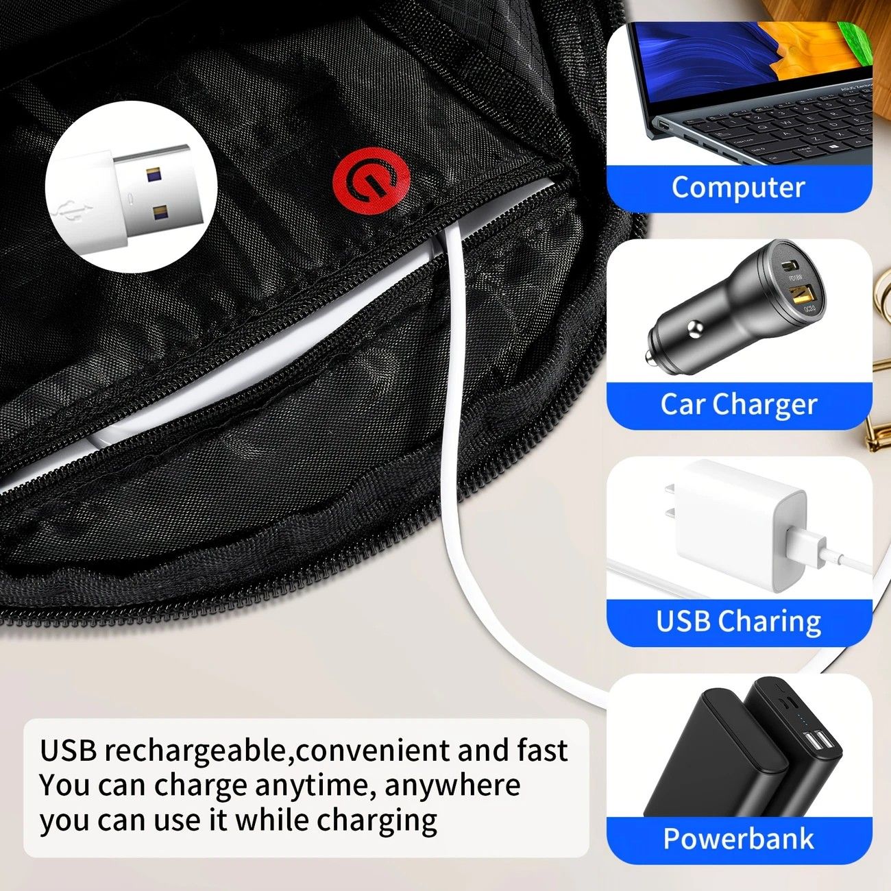15L Backpack with USB Charging & Smart LED Turn Signals, Waterproof Cycling Commuter Daypack, Lightweight V1232-QXSJB001