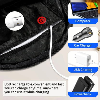15L Backpack with USB Charging & Smart LED Turn Signals, Waterproof Cycling Commuter Daypack, Lightweight V1232-QXSJB001