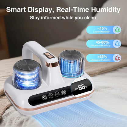 Wireless Intelligent Anti-Mite Cleaner: 10000Pa Super Suction, Dual Washable Dust Cups V1232-SBCMJ001