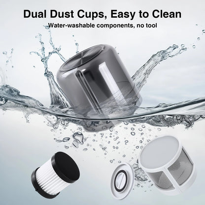 Wireless Intelligent Anti-Mite Cleaner: 10000Pa Super Suction, Dual Washable Dust Cups V1232-SBCMJ001