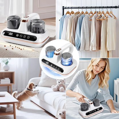 Wireless Intelligent Anti-Mite Cleaner: 10000Pa Super Suction, Dual Washable Dust Cups V1232-SBCMJ001