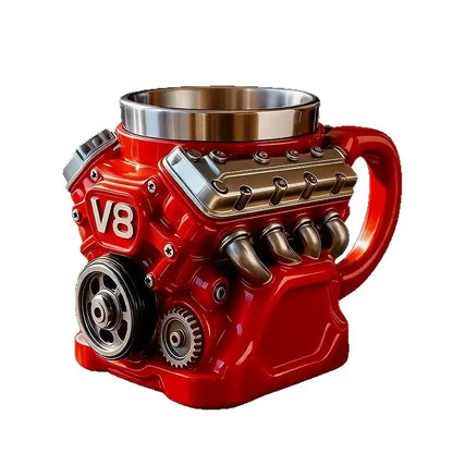 V8 Engine Mug: A must-have for car enthusiasts. Hold the engine in your hand, sip with speed and passion.