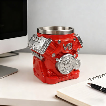 V8 Engine Mug: A must-have for car enthusiasts. Hold the engine in your hand, sip with speed and passion.