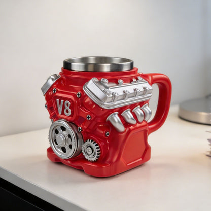 V8 Engine Mug: A must-have for car enthusiasts. Hold the engine in your hand, sip with speed and passion.
