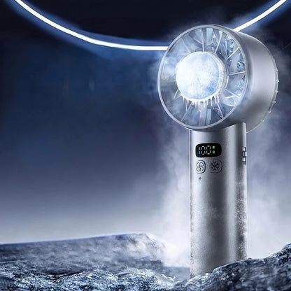 White Hurricane Ice-Bag High-Speed Fan|100-Speed Adjustable, Second-Level Cooling, Lightweight and Portable V1232-SCFS002