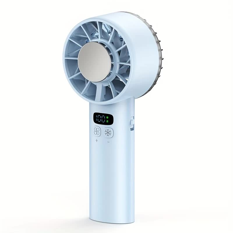 White Hurricane Ice-Bag High-Speed Fan|100-Speed Adjustable, Second-Level Cooling, Lightweight and Portable V1232-SCFS002