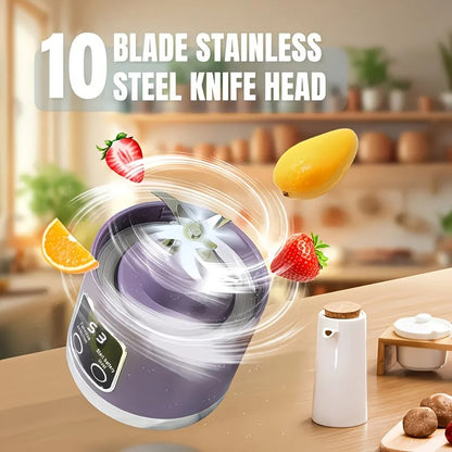 (white)Portable USB Charging Blender & Juicer - Easy to Clean, Suitable for Fruit and Vegetable Drinks, V1232-SCGZJ001