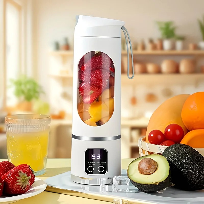 (Green)Portable USB Charging Blender & Juicer - Easy to Clean, Suitable for Fruit and Vegetable Drinks, V1232-SCGZJ002