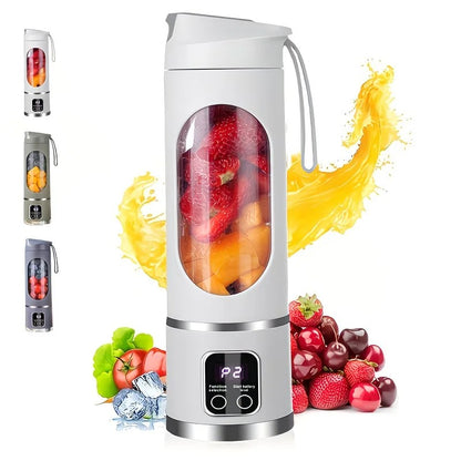 (Green)Portable USB Charging Blender & Juicer - Easy to Clean, Suitable for Fruit and Vegetable Drinks, V1232-SCGZJ002