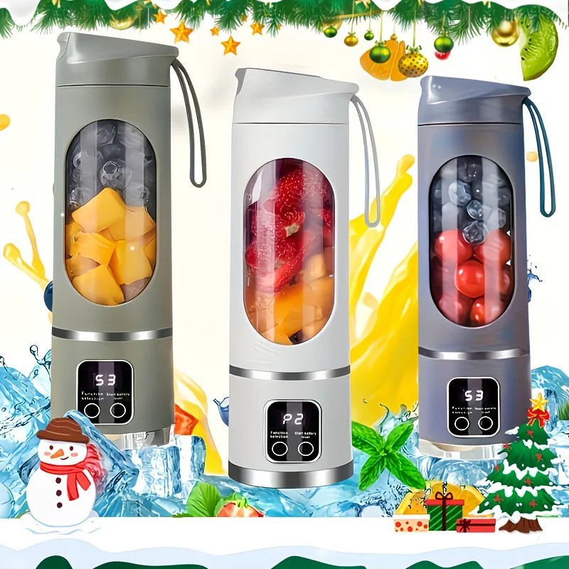 (Green)Portable USB Charging Blender & Juicer - Easy to Clean, Suitable for Fruit and Vegetable Drinks, V1232-SCGZJ002