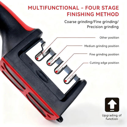 Four - stage Professional Knife Sharpener - High - precision Sharpening Stones (Diamond and Ceramic V1232-SDSMD001