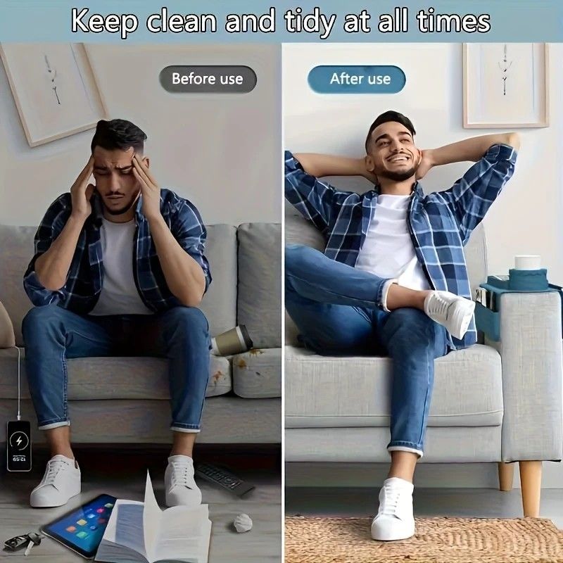Sofa Cup Holder for Home & Dorm, Armrest Tray Multifunctional Creative Cup Rack, Perfect Thoughtful Holiday V1232-SFFSD002