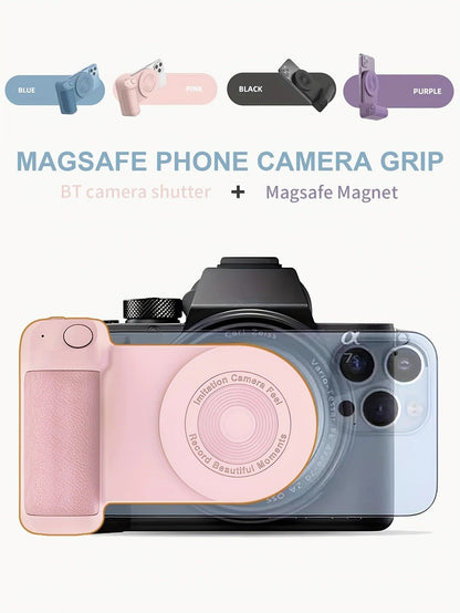 Magnetic Phone Photography Grip | Compatible with iPhone & Android, 360 degrees Fill Light with Bluetooth V1232-SJPZSB001