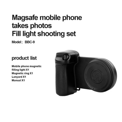 Magnetic Phone Photography Grip | Compatible with iPhone & Android, 360 degrees Fill Light with Bluetooth V1232-SJPZSB001