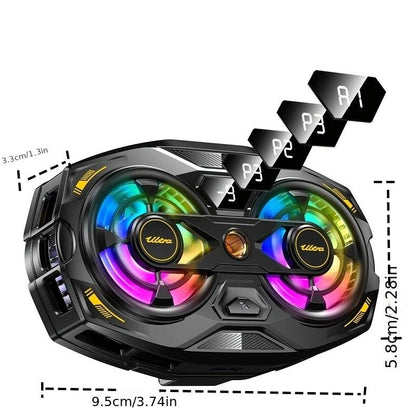 New Dual-Fan Phone Cooler with Digital Display - Designed for Gamers and Live Streamers. V1232-SJSRJ001