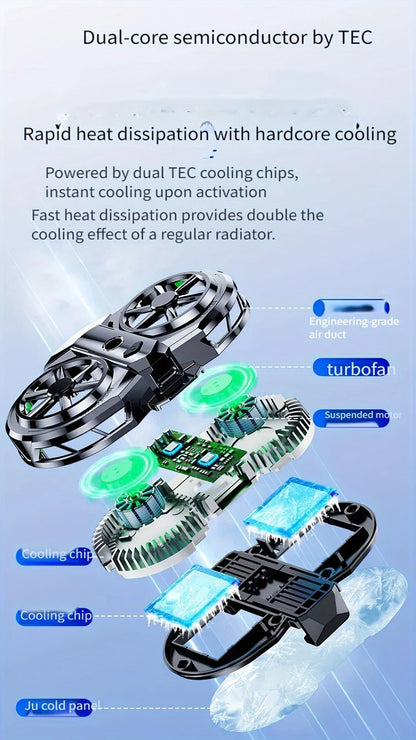 Semiconductor Cooling Fan Back Clip, Instant 3-Second Cooling, Large Area Heat Dissipation, Compatible with V1232-SJSRQ001
