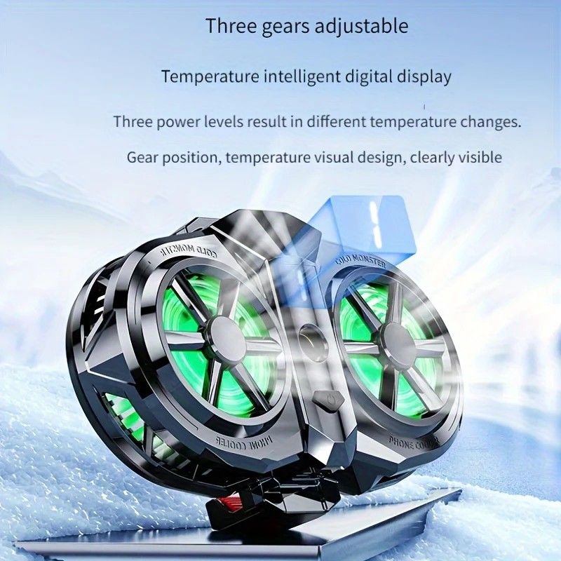 Semiconductor Cooling Fan Back Clip, Instant 3-Second Cooling, Large Area Heat Dissipation, Compatible with V1232-SJSRQ001