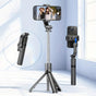Upgraded Clamp Selfie Stick Tripod: Bluetooth Remote Control, Portable Detachable Design, One Rod, Multiple V1232-SJZPG003